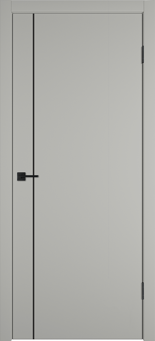 Межкомнатная дверь Basic 1V (Emalex taupe, Black Edge)